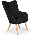 Fauteuil scandinave klarys tissu noir Fauteuil scandinave klarys tissu noir