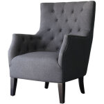 Habitat et jardin - fauteuil scandinave tissu 'duchesse' - 76 x 83 x 100, 5 cm - gris