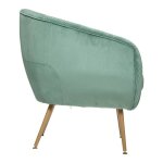 Atmosphera - fauteuil 'solaro' en velours pliss couleur: cladon