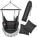 Fauteuil suspendu avec 2 coussins porte - boissons & compartiment à livres - safari xxl chaise hamac ... Fauteuil suspendu avec 2 coussins porte - boissons & compartiment à livres - safari xxl chaise hamac ...