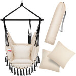 Fauteuil suspendu avec 2 coussins porte - boissons & compartiment à livres - safari xxl chaise suspendue ... Fauteuil suspendu avec 2 coussins porte - boissons & compartiment à livres - safari xxl chaise suspendue ...