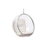 Fauteuil suspendu design - rev�tement en similicuir - popi ivoire