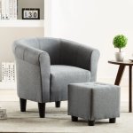 Fauteuil gris fonc� tissu vidaxl