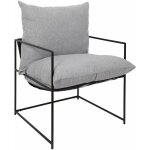 The home deco factory - fauteuil tissu et mtal ella