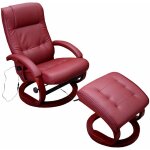 Dcoshop26 - fauteuil tv de massage relax fonction massage avec repose pieds synthtique bordeaux 040002014 ...