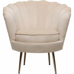Habitat et jardin - fauteuil en velours 'floria' - 70 x 73 x 76 cm - beige
