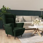 Fauteuil vert foncé velours vidaxl Fauteuil vert foncé velours vidaxl