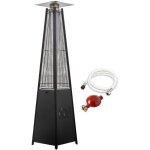 Favex - parasol chauffant gaz flamme noir - extrieur - prt  l'emploi livr avec tuyau et dtendeur ...