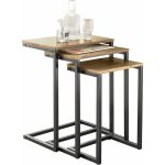 Sobuy - fbt102 - f lot de 3 tables basses gigognes, set de 3 tables d'appoint empilables