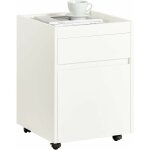 Fbt121 - w caisson bureau mobile, petit meuble  dossier sur roulettes, meuble de rangement mobile, rangement ...