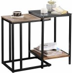 Sobuy - fbt99 - f tables basses gigognes, lot de 2, tables d'appoint empilables, bouts de canap�, tables ...