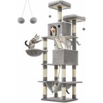 Feandrea - arbre � chat, grande tour de jeux, hauteur 206 cm, avec 13 griffoirs, 1 planche � griffer, ...