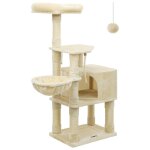 Feandrea - arbre � chat hauteur 138 cm, tour de jeux pour chats, avec base et 9 poteaux � griffer, 1 ...