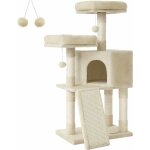 Feandrea arbre � chat, tour poteaux � gratter 115 cm, beige pct141m01