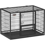 Feandrea - cage pour chien lourd, pour chiens de taille grande et moyennet, double porte amovible, nettoyage ...