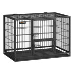 Feandrea cage pour chien lourd, pour chiens de taille grande et moyennet, double porte amovible, nettoyage ...