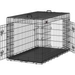Feandrea cage pour chien pliable avec 2 portes, plateau amovible, noir - 136 x 79 x 87 cm Feandrea cage pour chien pliable avec 2 portes, plateau amovible, noir - 136 x 79 x 87 cm