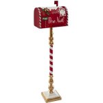 F��ric lights and christmas - bo�te aux lettres en m�tal rouge de 100 cm de hauteur avec �clairages f��riques ...