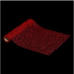 Fric lights and christmas - chemin de table mesh rouge avec sequins 28 x 300 cm - feeric christmas