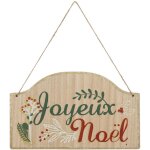 F��ric lights and christmas - d�co de no�l pancarte en bois joyeux no�l h 33 cm - feeric christmas