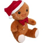 Fric lights and christmas - dco de nol peluche pain d'pice avec bonnet de pre nol h 25 cm - feeric ...
