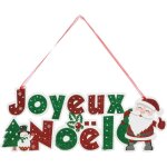 F��ric lights and christmas - d�co de no�l � suspendre pancarte joyeux no�l l 45 cm - feeric christmas ...