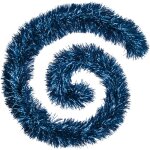 Guirlande de nol boa large 15 cm bleu longueur 2 mtres - feeric christmas