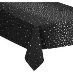 F��ric lights and christmas - nappe en coton noir et etoiles 140 x 360 cm - feeric christmas