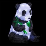 F��ric lights and christmas - panda lumineux ext�rieur noir et blanc avec 40 led blanc froid - d�coration ...