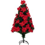 Fric lights and christmas - sapin de nol artificiel lumineux avec fleurs de poinsettias h 120 cm - ...