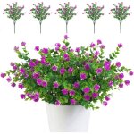 Lot de 5 bouquets de fleurs artificielles, plantes de verdure résistantes aux uv pour extérieur, intérieur, ... Lot de 5 bouquets de fleurs artificielles, plantes de verdure résistantes aux uv pour extérieur, intérieur, ...