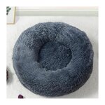 Niche pour chien et chat, maison ronde en peluche pour animal de compagnie, lit d'hiver pour chien, tapis ...