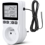 Fei yu - prise thermostat, prise minuteur digital, prise programmable digitale avec sonde, minuterie ...