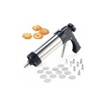 Seringue patisserie inox professionnelle presse a biscuit pistolet patisserie avec 13 disques biscuits ...