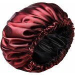 Femme bonnet satin cheveux nuit lot bonnets de satin large avec lastique bonnet cheveux nuit - rouge ...