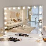 Miroir maquillage lumineux led 18 ampoules 3 couleurs luminosité ajustables ecran tactile & loupe de ... Miroir maquillage lumineux led 18 ampoules 3 couleurs luminosité ajustables ecran tactile & loupe de ...