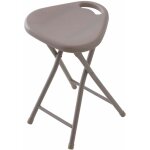 Tabouret de douche pliant en acier et abs taupe Tabouret de douche pliant en acier et abs taupe
