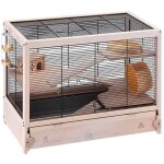 Ferplast - hamsterville cage en bois fsc pour hamsters et souris. variante hamsterville - misure: 60 ...