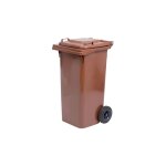 Ferramenta1. com - poubelle a' roulettes marron 240 lt avec deux roues cm 72x58x106h poubelle pour la ...