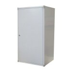 Ferrari srl - botier de couverture de chaudire en tle blanche prpeinte h112xl70xp51cm