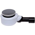 Ferrari srl - siphon de receveur de douche bas dn40 / 50 avec rotule pour trous de 90 mm, avec plaque ...