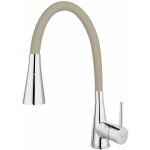 Novaservis - ferro - mitigeur d'évier avec bras flexible et douchette, beige / chrome 70720, 0be Novaservis - ferro - mitigeur d'évier avec bras flexible et douchette, beige / chrome 70720, 0be