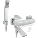 Ferro - zicco robinet mitigeur de bain mural avec bec pivotant rabattable + douchette incluse