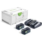 Festool - set �nergie sys 18v 2x5, 0 / tcl 6 duo chargeur double - systainer - 577707
