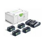 Festool - set �nergie sys 18v avec 4 x batterie bp 18v 5, 0ah - chargeur double - systainer - 577709