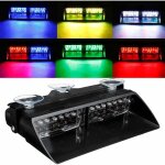 Feux clignotant voiture remorque gyrophare 12led 12v 36w 18 modes flash pare - brise 22 x 8 x 4. 5cm