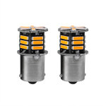 Les feux de signalisation � led 2pcs s25 1156 ba15s 7014 21smd auto led ampoules de voiture led clignotants ...