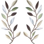 Feuille d'arbre en m�tal d�coration murale vigne branche d'olivier feuille art mural en fer forg� d�filement ...