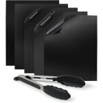 Feuilles de cuisson barbecue teflon (lot de 5) ? tapis de cuisson anti - adh�sif pour barbecue, grill ...