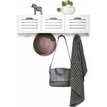 Fhk19 - w porte - manteau tagre murale meuble d'entre patres tagre suspendue vestiaire avec 3 paniers ...